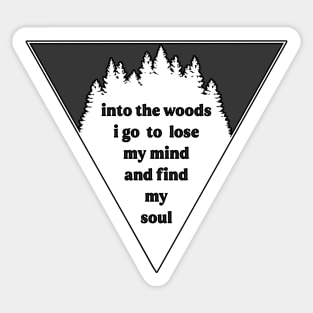 Into the Woods Triangle Sticker